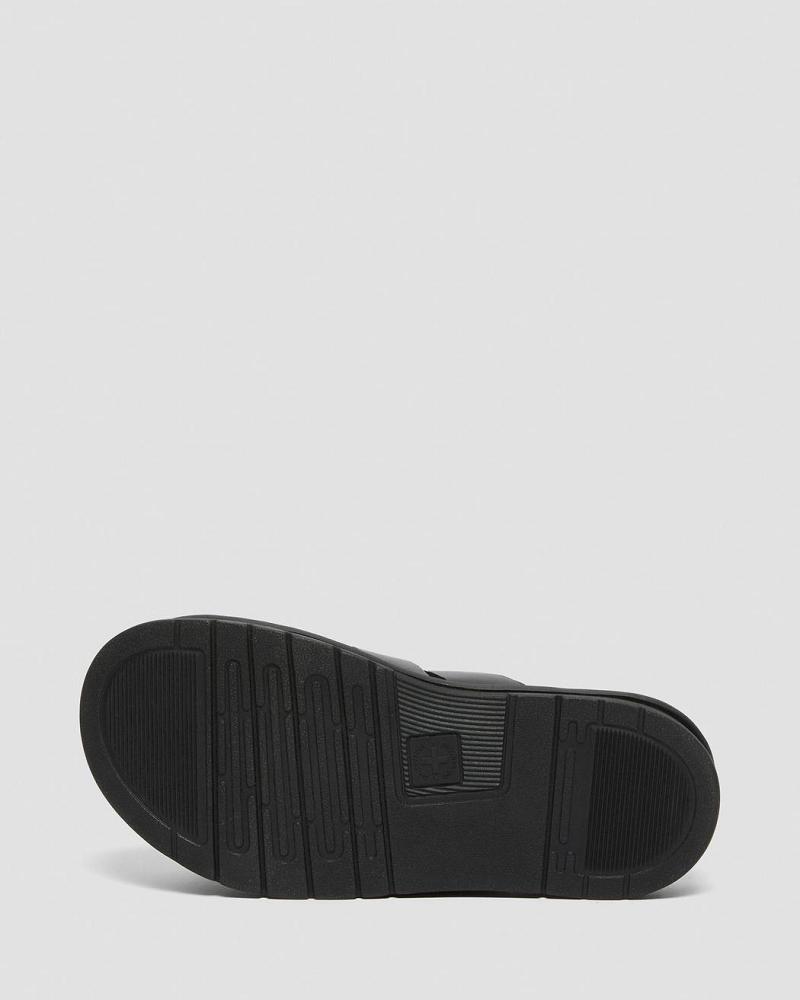 Dr Martens Tate Lær Slidesandaler Dame Svarte | Norge 468DFM